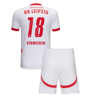 RB Leipzig Arthur Vermeeren #18 Primera Equipación Niños 2024-25 Manga Corta (+ Pantalones cortos)